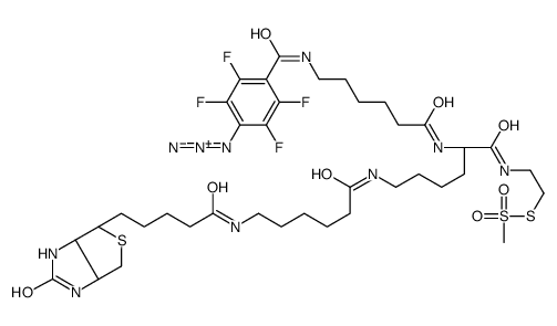 甲基硫代磺酸2-{N2-[N6-(4-叠氮基-2,3,5,6-四氟苯甲酰基)-6-氨基己酰基]-N6-(6-生物素氨基己酰基)-L-赖氨酰氨基}乙基结构式
