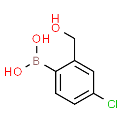 (4-Chloro-2-(hydroxymethyl)phenyl)boronic acid structure