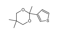 2,5,5-trimethyl-2-(thiophen-3-yl)-1,3-dioxane结构式