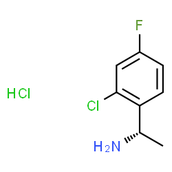 (S)-1-(2-氯-4-氟苯基)乙胺盐酸盐结构式