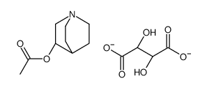 [(3R)-1-azabicyclo[2.2.2]octan-3-yl] acetate,(2R,3R)-2,3-dihydroxybutanedioate结构式