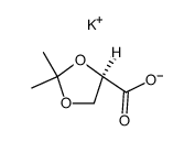 (R)-(+)-2,2-dimethyl-1,3-dioxolane-4-carboxylic acid, potassium salt结构式