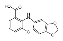 2-(3',4'-methylenedioxyanilino)-3-chlorobenzoic acid结构式