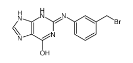 2-[3-(bromomethyl)anilino]-3,7-dihydropurin-6-one Structure