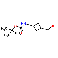 顺式-3-羟甲基环丁基氨基甲酸叔丁酯结构式