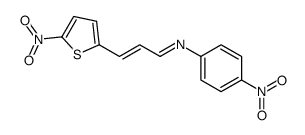 N-(4-nitrophenyl)-3-(5-nitrothiophen-2-yl)prop-2-en-1-imine结构式