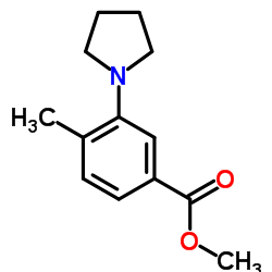 4-METHYL-3-PYRROLIDIN-1-YL-BENZOIC ACID METHYL ESTER Structure