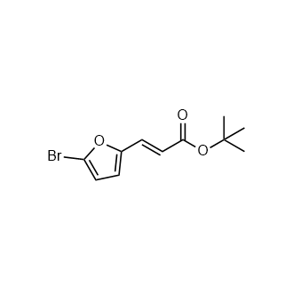 3-(5-溴呋喃-2-基)丙烯酸叔丁酯结构式