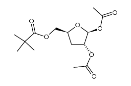 (2S,3R,5S)-5-((pivaloyloxy)methyl)tetrahydrofuran-2,3-diyl diacetate结构式
