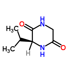 (S)-3-异丙基-2,5-哌嗪二酮结构式