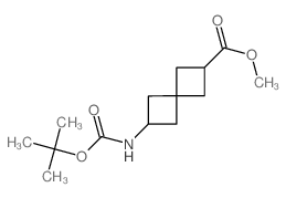 6-[(叔-丁氧羰基)胺]螺[3.3]-庚烷-2-羧酸甲基酯结构式