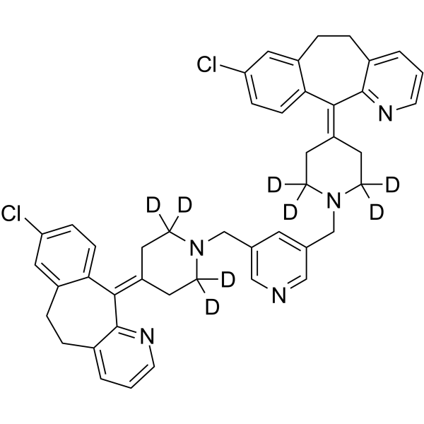 5’-[(Desloratadine)methyl] Rupatadine-d8 Structure