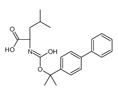 (2S)-4-methyl-2-[2-(4-phenylphenyl)propan-2-yloxycarbonylamino]pentanoic acid结构式