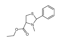 ethyl (4R)-3-methyl-2-phenyl-1,3-thiazolidine-4-carboxylate Structure
