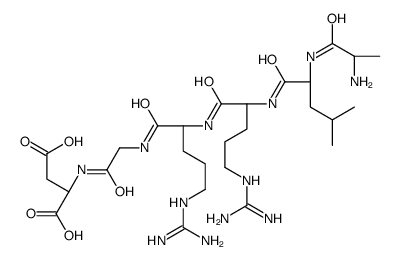 (2S)-2-[[2-[[(2S)-2-[[(2S)-2-[[(2S)-2-[[(2S)-2-aminopropanoyl]amino]-4-methylpentanoyl]amino]-5-(diaminomethylideneamino)pentanoyl]amino]-5-(diaminomethylideneamino)pentanoyl]amino]acetyl]amino]butanedioic acid结构式