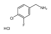 4-CHLORO-3-FLUOROBENZYLAMINE HYDROCHLORIDE Structure