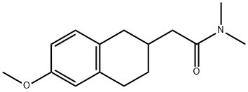 2-(6-甲氧基-1,2,3,4-四氢萘-2-基)-N,N-二甲基乙酰胺结构式
