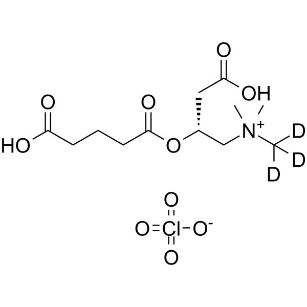 L-Carnitine(mono)-O-glutaryl-d3 perchlorate Structure