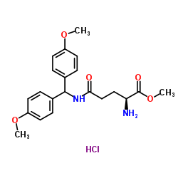 N-[二(4-甲氧基苯基)甲基]-L-谷氨酰胺甲基酯单盐酸盐结构式