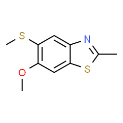 Benzothiazole, 6-methoxy-2-methyl-5-(methylthio)- (9CI) Structure