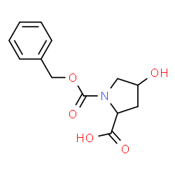 反式1,2-吡咯烷二羧酸,4-羟基-,1-(苯甲基)酯结构式