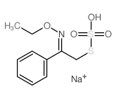 Thiosulfuric acid,S-[2-(ethoxyimino)-2-phenylethyl] ester, sodium salt (1:1)结构式