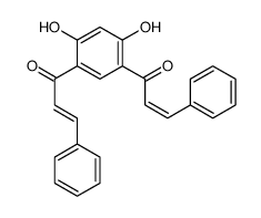 1-[2,4-dihydroxy-5-(3-phenylprop-2-enoyl)phenyl]-3-phenylprop-2-en-1-one结构式
