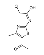 N-(5-乙酰基-4-甲基-1,3-噻唑-2-基)-2-氯乙酰胺结构式