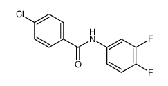 4-氯-n-(3,4-二氟苯基)苯甲酰胺结构式