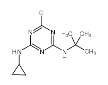 2-((4-氯-6-(环丙氨基)-1,3,5 -三嗪-2-基)氨基)-2-异丁腈结构式
