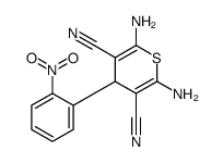 2,6-二氨基-4-(2-硝基苯基)-4H-硫代吡喃-3,5-二甲腈结构式