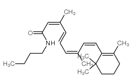 (2Z,4E,6Z,8Z)-N-butyl-3,7-dimethyl-9-(2,6,6-trimethyl-1-cyclohexenyl)nona-2,4,6,8-tetraenamide Structure