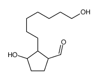 3-hydroxy-2-(7-hydroxyheptyl)cyclopentane-1-carbaldehyde结构式