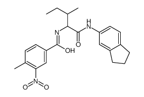 Benzamide, N-[1-[[(2,3-dihydro-1H-inden-5-yl)amino]carbonyl]-2-methylbutyl]-4-methyl-3-nitro- (9CI) Structure