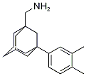 [3-(3,4-二甲基苯基)-1-金刚烷基]甲胺盐酸盐结构式