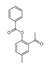 2-乙酰基-4-甲基苯基苯甲酸酯结构式