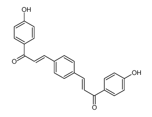 1-(4-hydroxyphenyl)-3-[4-[3-(4-hydroxyphenyl)-3-oxoprop-1-enyl]phenyl]prop-2-en-1-one结构式