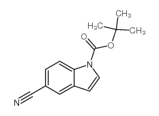 1-BOC-5-氰基吲哚结构式