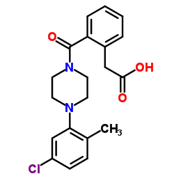 2-(2-((4-(5-Chloro-2-methylphenyl)piperazinyl)carbonyl)phenyl)acetic acid结构式