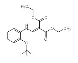 2-(三氟甲氧基)苯胺基-N-亚甲基丙二酸二乙酯结构式