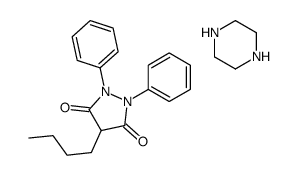 4-butyl-1,2-diphenylpyrazolidine-3,5-dione,piperazine结构式
