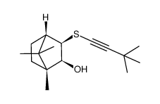 (1R,2S,3R)-2-hydroxy-3-(3,3-dimethyl-1-butynylthio)bornane结构式