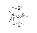 cis,mer-(trimethylphosphine)3Co(methyl)2I Structure
