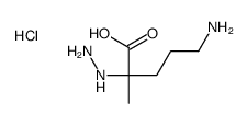 5-amino-2-hydrazinyl-2-methylpentanoic acid,hydrochloride Structure