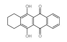 6,11-dihydroxy-7,8,9,10-tetrahydrotetracene-5,12-dione结构式