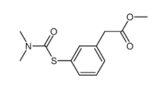 (3-dimethylthiocarbamoylsulfanyl-phenyl)-acetic acid methyl ester Structure