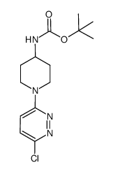 4-(BOC-氨基)-1-(6-氯-3-哒嗪基)哌啶结构式