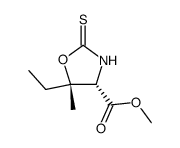 5t-ethyl-5c-methyl-2-thioxo-oxazolidine-4r-carboxylic acid methyl ester Structure