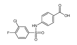 4-{[((3-氯-4-氟苯基)磺酰基]氨基}苯甲酸结构式