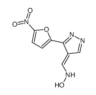 N-[[3-(5-nitrofuran-2-yl)pyrazol-4-ylidene]methyl]hydroxylamine结构式